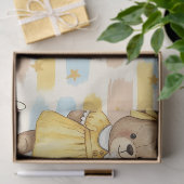 Teddybeer Tuintuinpatroon met Madeliefjes (5) Tissuepapier (Geschenk)