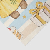Teddybeer Tuintuinpatroon met Madeliefjes (5) Tissuepapier (Detail)