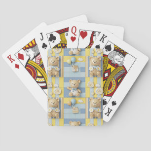 Teddybeer Tuintuinpatroon met Madeliefjes (7) Pokerkaarten