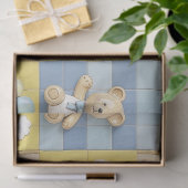 Teddybeer Tuintuinpatroon met Madeliefjes (7) Tissuepapier (Geschenk)
