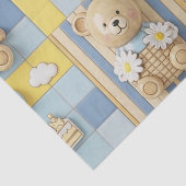 Teddybeer Tuintuinpatroon met Madeliefjes (7) Tissuepapier (Detail)
