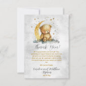 Teddybeer Twinkle Twinkle Little Star Baby shower Bedankkaart (Voorkant)