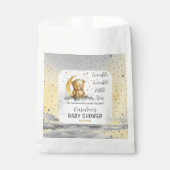 Teddybeer Twinkle Twinkle Little Star Baby shower Bedankzakje (Voorkant)