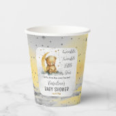 Teddybeer Twinkle Twinkle Little Star Baby shower Papieren Bekers (Voorkant)