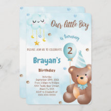 Teddybeer uitnodiging