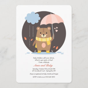 Teddybeer Uitnodiging voor Baby Shower
