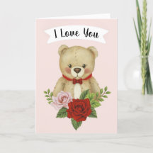 Teddybeer Valentijnsdag Ik Hou van Jou Vakantiekaa