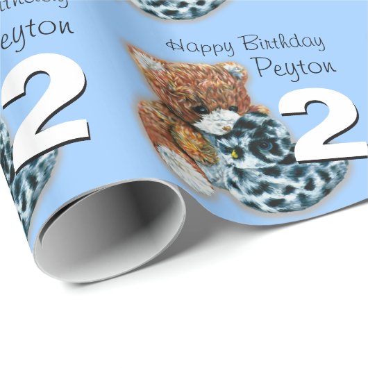 Teddybeer van de kinder jongens vormde de 2de cadeaupapier (Rol Hoek)