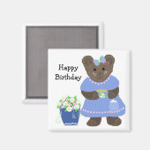 Teddybeer Verjaardag Design Magneet (Voorkant / Achterkant)