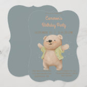  Teddybeer Verjaardag Kaart (Voorkant / Achterkant)