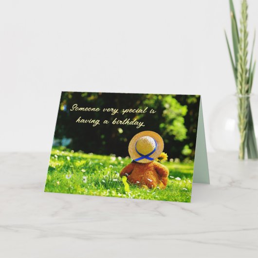 TEDDYBEER VERJAARDAG KAART (Voorkant)