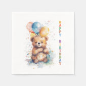 Teddybeer Verjaardag Servet (Voorkant)