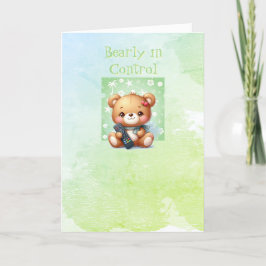Teddybeer verjaardagskaart bedankkaart
