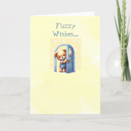 Teddybeer verjaardagskaart bedankkaart