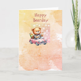 Teddybeer verjaardagskaart bedankkaart