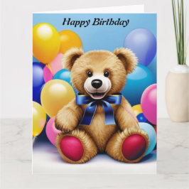 Teddybeer Verjaardagskaart Kaart