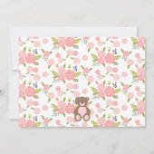 Teddybeer verjaardagsuitnodiging - Teddybeer pickn Kaart (Achterkant)