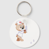 Teddybeer verpleegkundige Sleutelhanger (Voorkant)