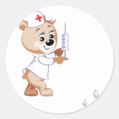 Teddybeer verpleegkundige Stickers (Voorkant)