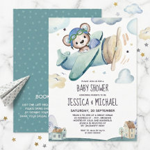 Teddybeer Vliegtuig Baby Shower