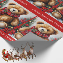 Teddybeer voeg naam kind toe kerstklassieker
