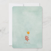 Teddybeer, Vogel en Ballonnen Baby shower Kaart (Achterkant)