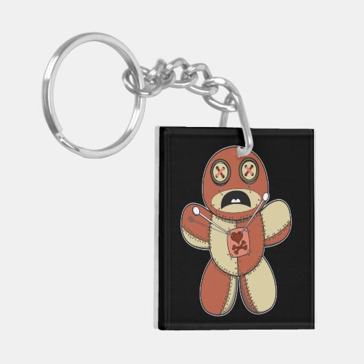  teddybeer Voodoo Doll Sleutelhanger (Voorkant Links)
