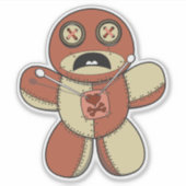  teddybeer Voodoo Doll Sticker (Voorkant)