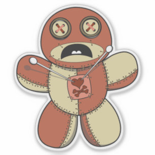  teddybeer Voodoo Doll Sticker
