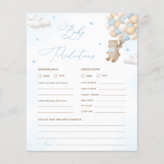Teddybeer voorspellingen & advies Baby shower spel