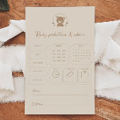 Teddybeer voorspellingen & advies Baby shower spel