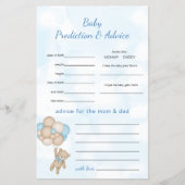 Teddybeer Voorspellingen en Advies Flyer (Voorkant)