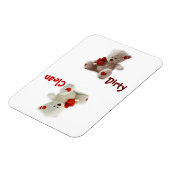 Teddybeer vuile schone flexibele magneet (Linkerzijde)