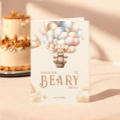 Teddybeer wacht nauwelijks op genderneutrale ballo bedankkaart