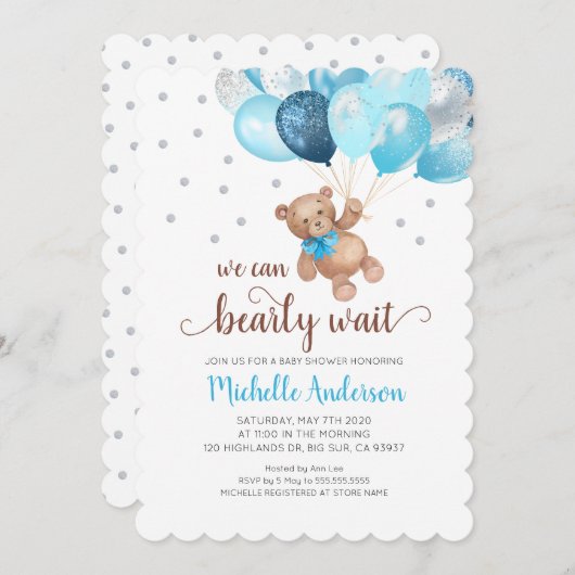 Teddybeer wacht nauwelijks op uitnodiging van Baby (Voorkant / Achterkant)