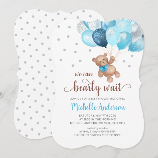 Teddybeer wacht nauwelijks op uitnodiging van Baby (Voorkant / Achterkant)