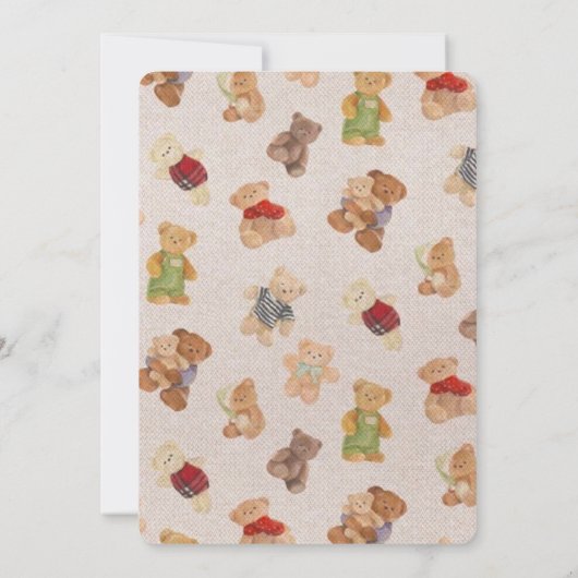 Teddybeer wacht nauwelijks op uitnodiging van Baby (Achterkant)