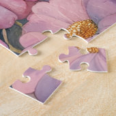 Teddybeer wandelen in een pasteltuin legpuzzel (Zijkant)