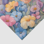 Teddybeer wandelen in een pasteltuin tissuepapier (Detail)