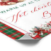 Teddybeer warmt op in de warme chocoladereep poster (Hoek)