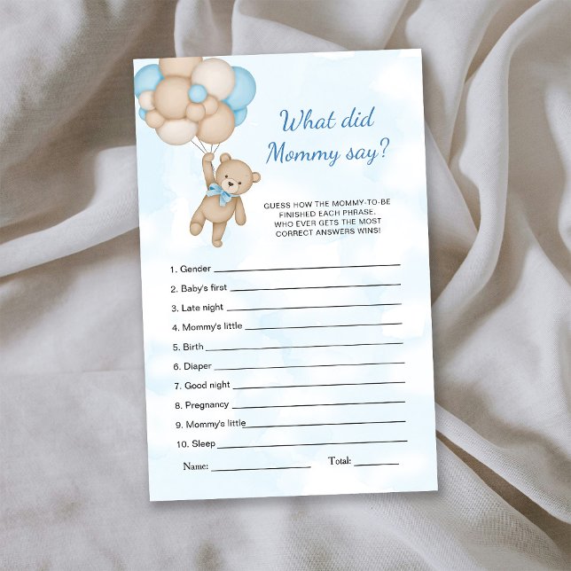 Teddybeer Wat Heeft Mammie Gezegd Spel (Creator heeft geüpload)