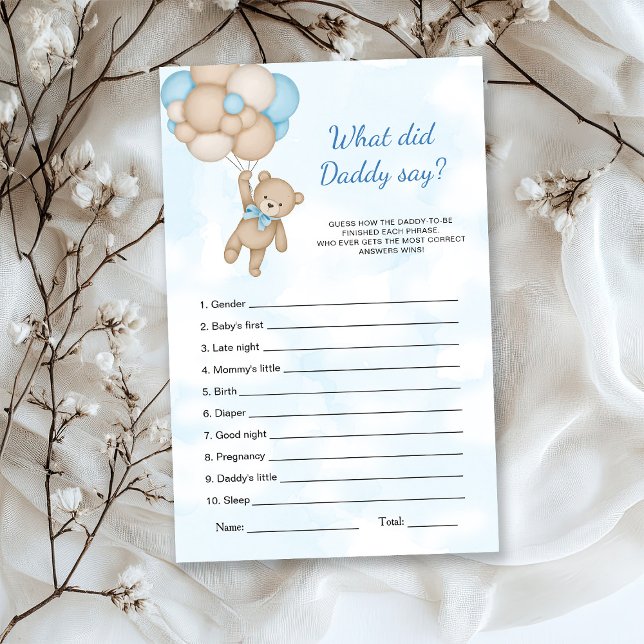 Teddybeer Wat zei papa spel (Creator heeft geüpload)