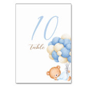 Teddybeer Waterverf Ballonnen Tabel 10 Nummer Kaart (Achterkant)