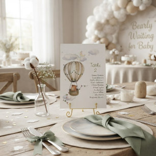 Teddybeer We Can Bearly Wait Neutrale Baby Shower Kaart