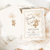 Teddybeer We kunnen bijna niet wachten Babyborrel Kaart