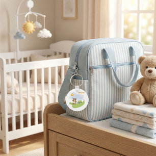 Teddybeer Welkom Baby Kinderkamerontwerp  Sleutelhanger