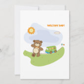 Teddybeer Welkom Baby Slaapkamerontwerp Kaart (Voorkant)