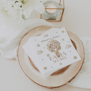 Teddybeer Winter Babyshower Geslacht Neutraal Servet
