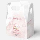 Teddybeer wolk negen roze meisje baby shower bedankdoosjes (Geopend)