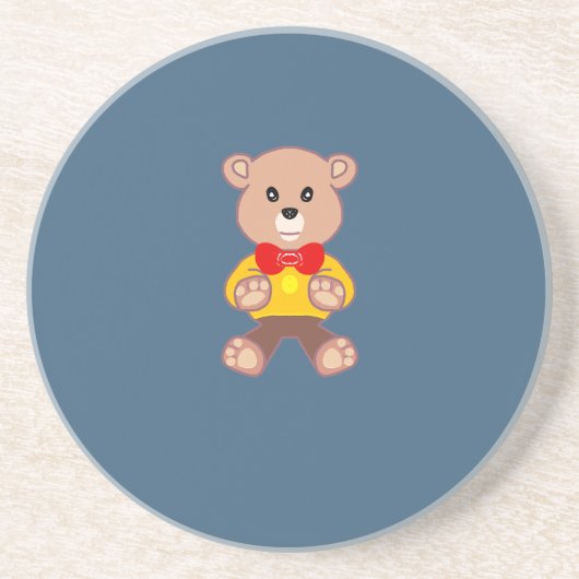 Teddybeer  zandsteen onderzetter (Voorkant)